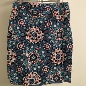 LOFT medallion print pencil skirt
